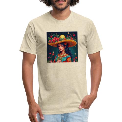 Mexican Design, Regional Mexican Charro Woman - Unisex Poly/Cotton T-Shirt