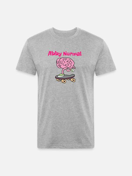 Abby Normal Brainskating - Unisex Poly/Cotton T-Shirt - heather gray