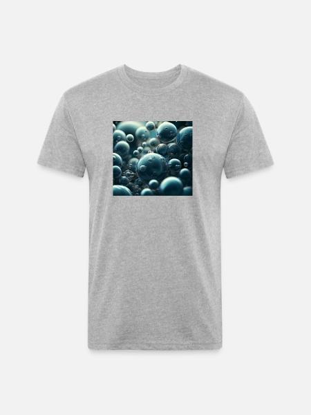 Funny bubbles - Unisex Poly/Cotton T-Shirt - heather gray