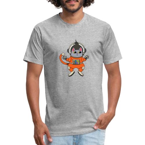 Astro Cat - Men’s Fitted Poly/Cotton T-Shirt