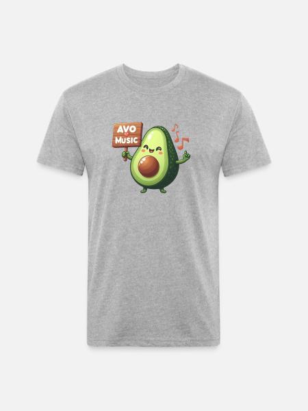 Avo love music - Unisex Poly/Cotton T-Shirt - heather gray
