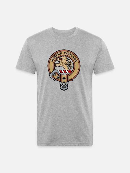 Clan Wilson Crest - Unisex Poly/Cotton T-Shirt - heather gray