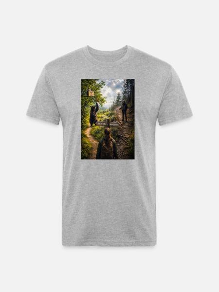 Choose the bear - Unisex Poly/Cotton T-Shirt - heather gray