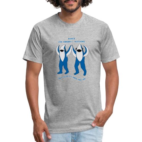 Dancing Sharks - Dance Like Nobody's Watching - Unisex Poly/Cotton T-Shirt