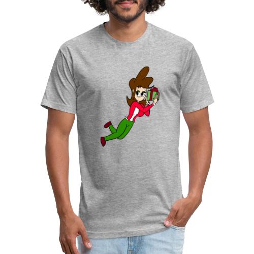 Coll Holding a Present - Unisex Poly/Cotton T-Shirt