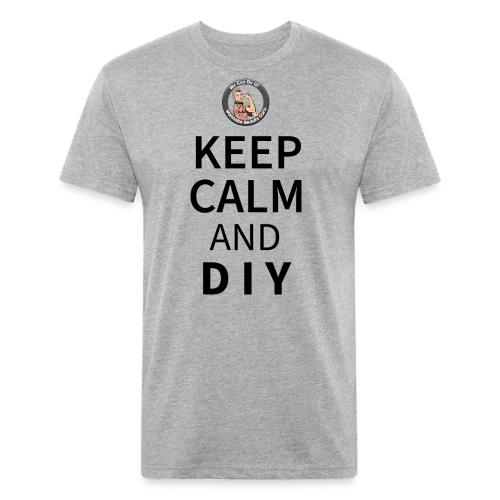 Keep Calm and DIY On Black Text - Unisex Poly/Cotton T-Shirt
