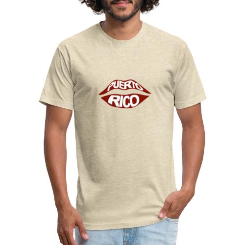 Puerto Rico Lips - Men’s Fitted Poly/Cotton T-Shirt