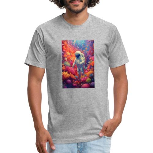 Astronaut Lost - Men’s Fitted Poly/Cotton T-Shirt