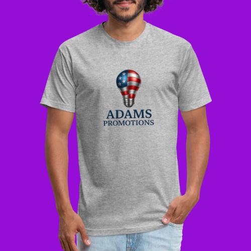 Adams promotions American flag metallic light bulb - Men’s Fitted Poly/Cotton T-Shirt