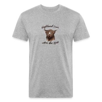 Highland Cows Are The Best Highland Heifer - Unisex Poly/Cotton T-Shirt - heather gray - Front - Jose (178cm)