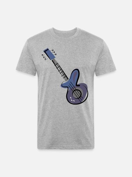 Guitar - Unisex Poly/Cotton T-Shirt - heather gray
