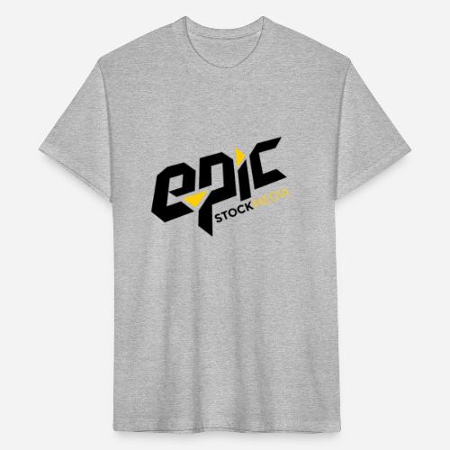 Epic Stock Media Logo - Black - Fitted Cotton/Poly T-Shirt by Next Level