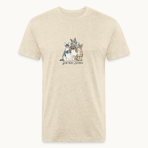 CATS - SENTIENT BEINGS - Carolyn Sandstrom - Men’s Fitted Poly/Cotton T-Shirt