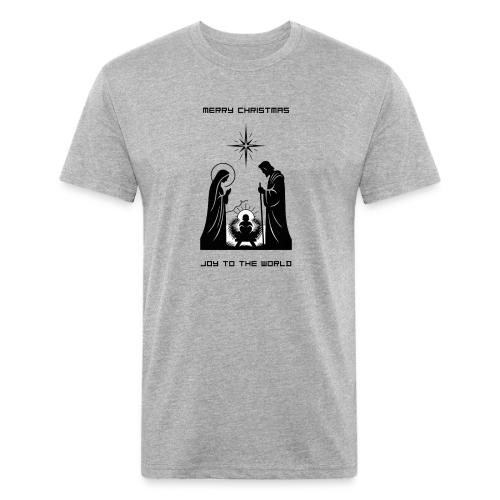 Joy to the World T-Shirt | Minimalist Nativity - Unisex Poly/Cotton T-Shirt