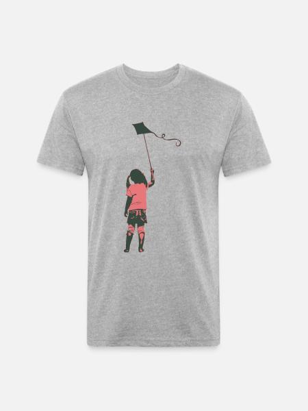 THE KITE1 - Unisex Poly/Cotton T-Shirt - heather gray
