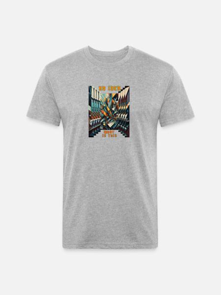 Abstract mirrored figure - Unisex Poly/Cotton T-Shirt - heather gray