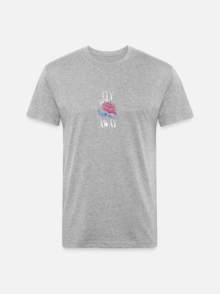 Fly Away - Unisex Poly/Cotton T-Shirt - heather gray