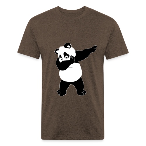 Dabbing Bear - Men’s Fitted Poly/Cotton T-Shirt
