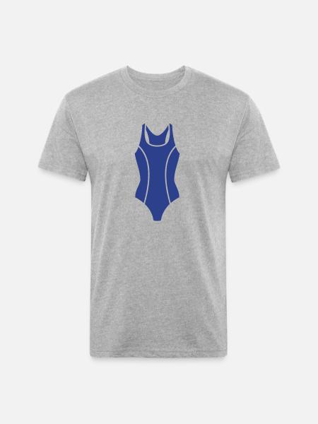 Swim Suit - Unisex Poly/Cotton T-Shirt - heather gray