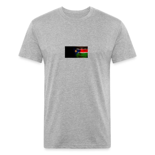 south sudan flag - Men’s Fitted Poly/Cotton T-Shirt