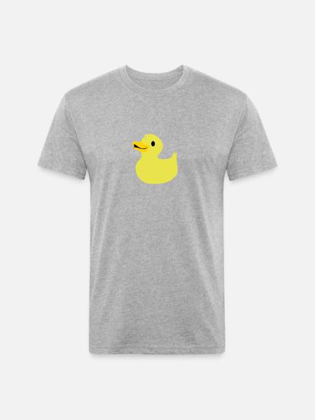 rubber duckie cute and simple - Unisex Poly/Cotton T-Shirt - heather gray
