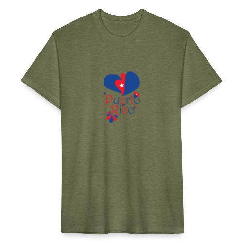 Love Puerto Rico - Fitted Cotton/Poly T-Shirt by Next Level