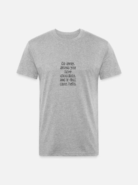 go away - Unisex Poly/Cotton T-Shirt - heather gray