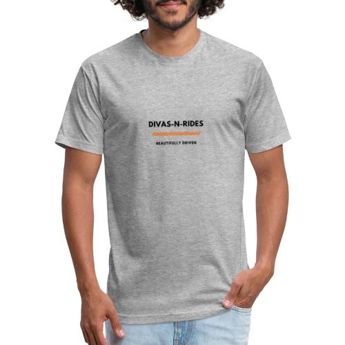 Divas N Rides Black and Orange Graphics - Men’s Fitted Poly/Cotton T-Shirt