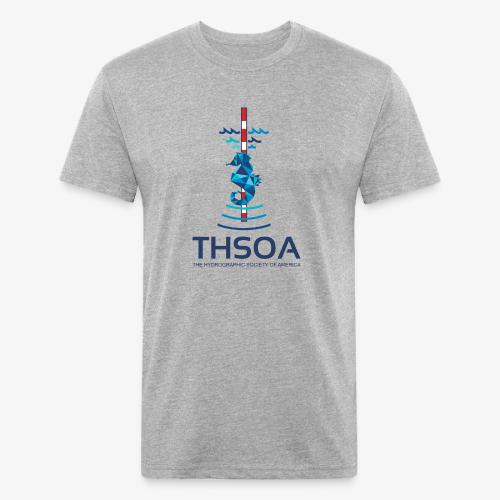 Seahorse Geo Type Stacked - Aquaholic - Unisex Poly/Cotton T-Shirt