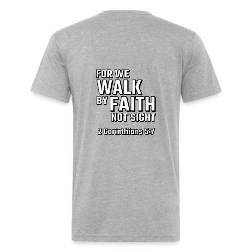 Walk on Faith with Back - Unisex Poly/Cotton T-Shirt