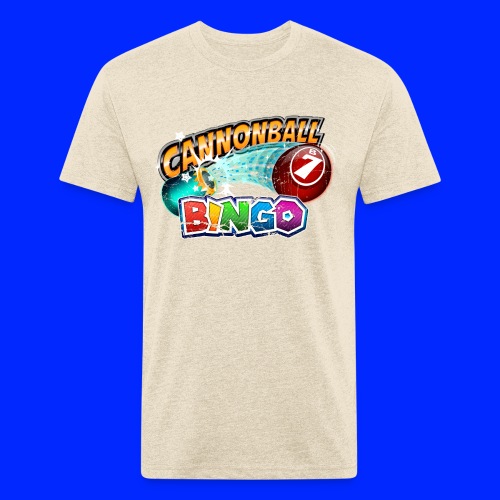 Vintage Cannonball Bingo Logo - Fitted Cotton/Poly T-Shirt by Next Level