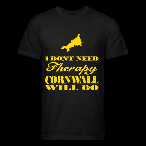 Don't need therapy/Cornwall - Fitted Cotton/Poly T-Shirt by Next Level