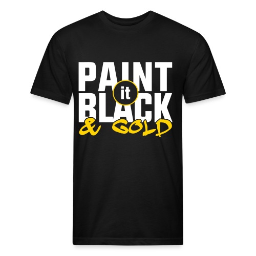 Black And Gold Women's T-Shirts - Fitted Cotton/Poly T-Shirt by Next Level