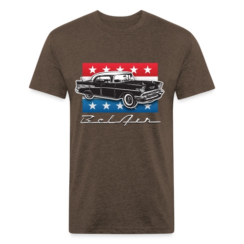 1957 Chevrolet Bel Air - Fitted Cotton/Poly T-Shirt by Next Level