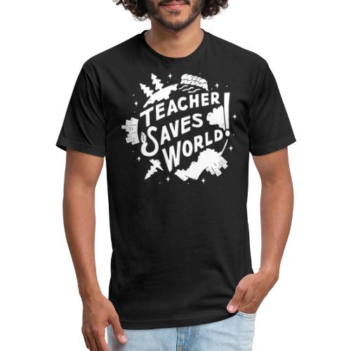 TSW! Retro World Design: Special White Edition - Fitted Cotton/Poly T-Shirt by Next Level