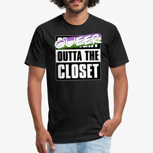 Queer Outta the Closet - Genderqueer Pride - Fitted Cotton/Poly T-Shirt by Next Level