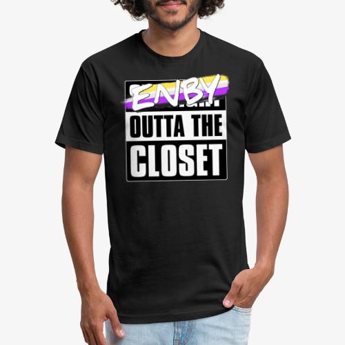 Enby Outta the Closet - Nonbinary Pride - Fitted Cotton/Poly T-Shirt by Next Level