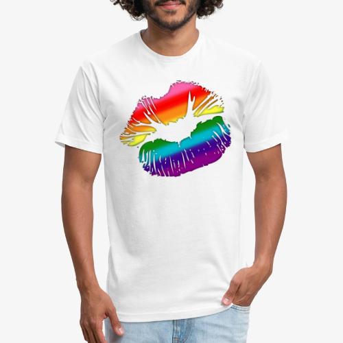 Original Gilbert Baker LGBTQ Love Rainbow Pride - Fitted Cotton/Poly T-Shirt by Next Level