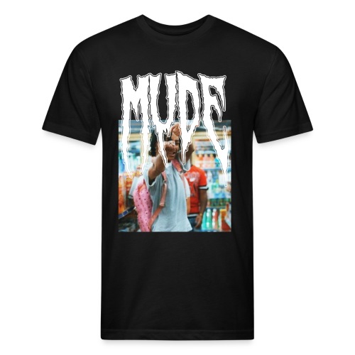 Mude Gang shiiiii - Fitted Cotton/Poly T-Shirt by Next Level