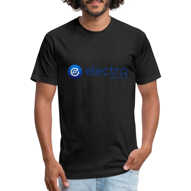 Electra Protocol Blue Logo - Fitted Cotton/Poly T-Shirt by Next Level