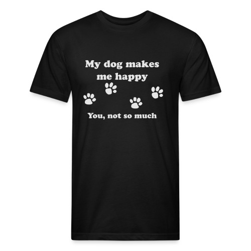 dog_happy - Fitted Cotton/Poly T-Shirt by Next Level