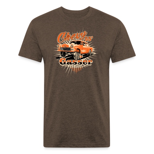 Head’s Up '55 Chevy Gasser T-Shirt - Fitted Cotton/Poly T-Shirt by Next Level