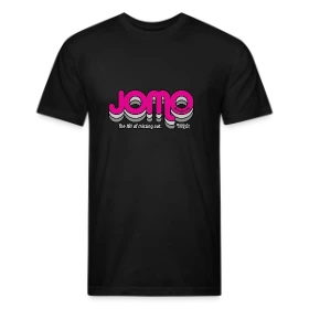 JOMO pink - Fitted Cotton/Poly T-Shirt by Next Level