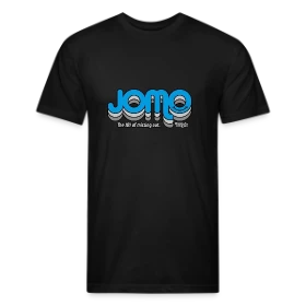 JOMO blue - Fitted Cotton/Poly T-Shirt by Next Level