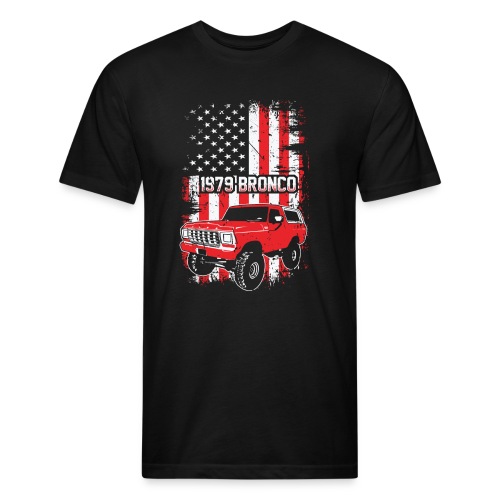 1979 Bronco Red USA T-Shirt - Fitted Cotton/Poly T-Shirt by Next Level