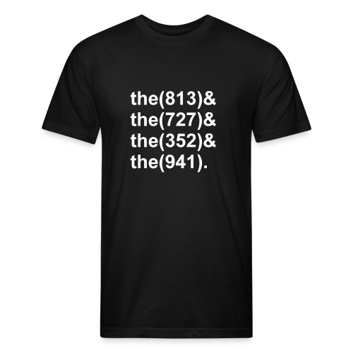 TB Area Codes - Fitted Cotton/Poly T-Shirt by Next Level