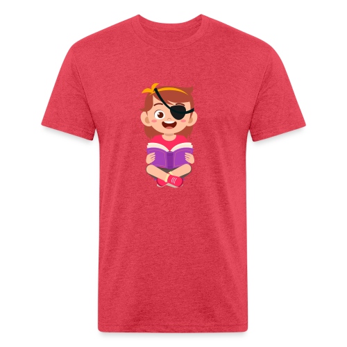Little girl with eye patch - Fitted Cotton/Poly T-Shirt by Next Level