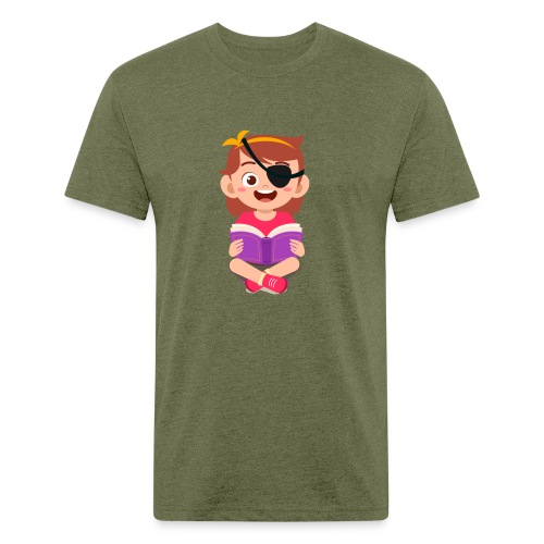 Little girl with eye patch - Fitted Cotton/Poly T-Shirt by Next Level