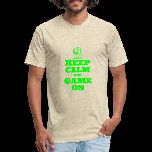 Keep Calm and Game On | Retro Gamer Arcade - Fitted Cotton/Poly T-Shirt by Next Level