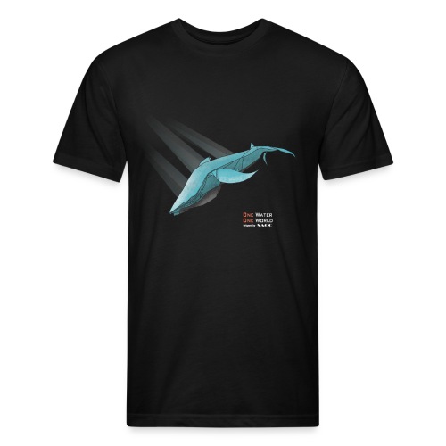 Sea life - Origami Whale - Fitted Cotton/Poly T-Shirt by Next Level